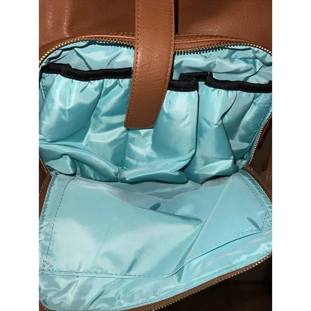MOMINSIDE Diaper Bag Backpack, Diaper Bags Baby Diaper Bag 13 Pockets Leather...